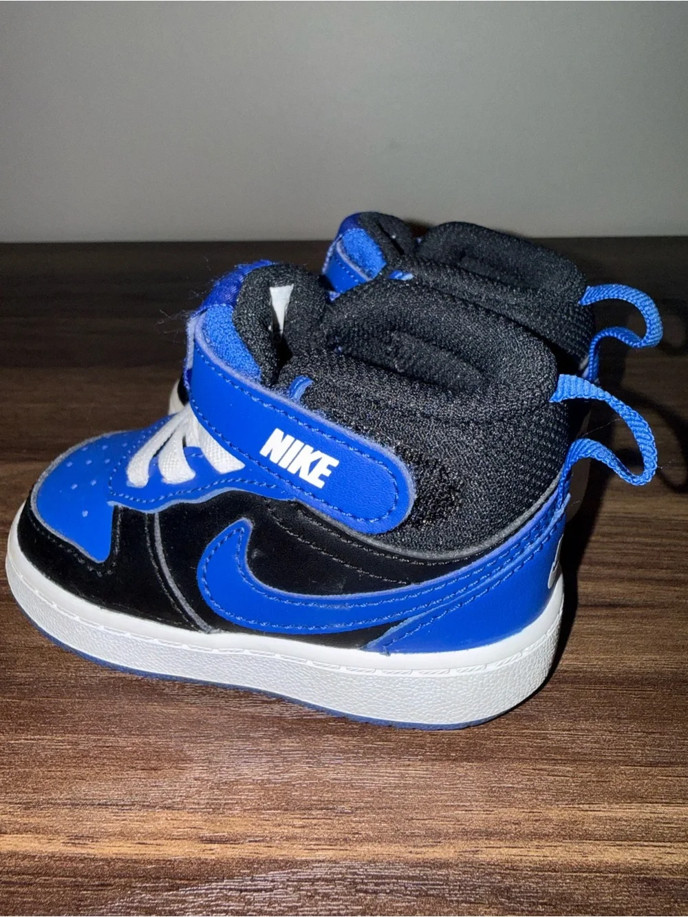 Nike Court Borough Mid 2 Royal Blue Black baby size 4C